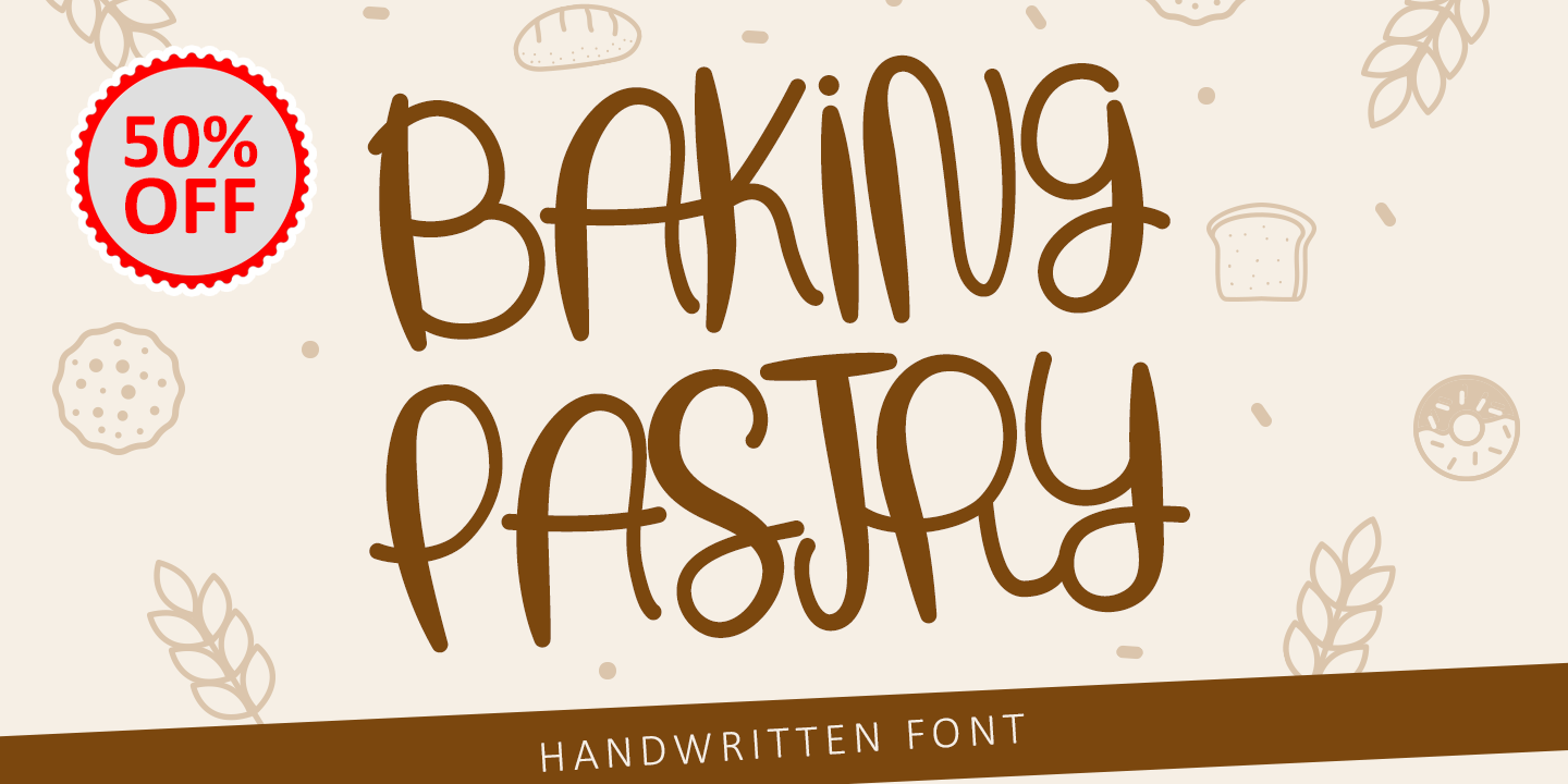 Пример шрифта Baking Pastry #7